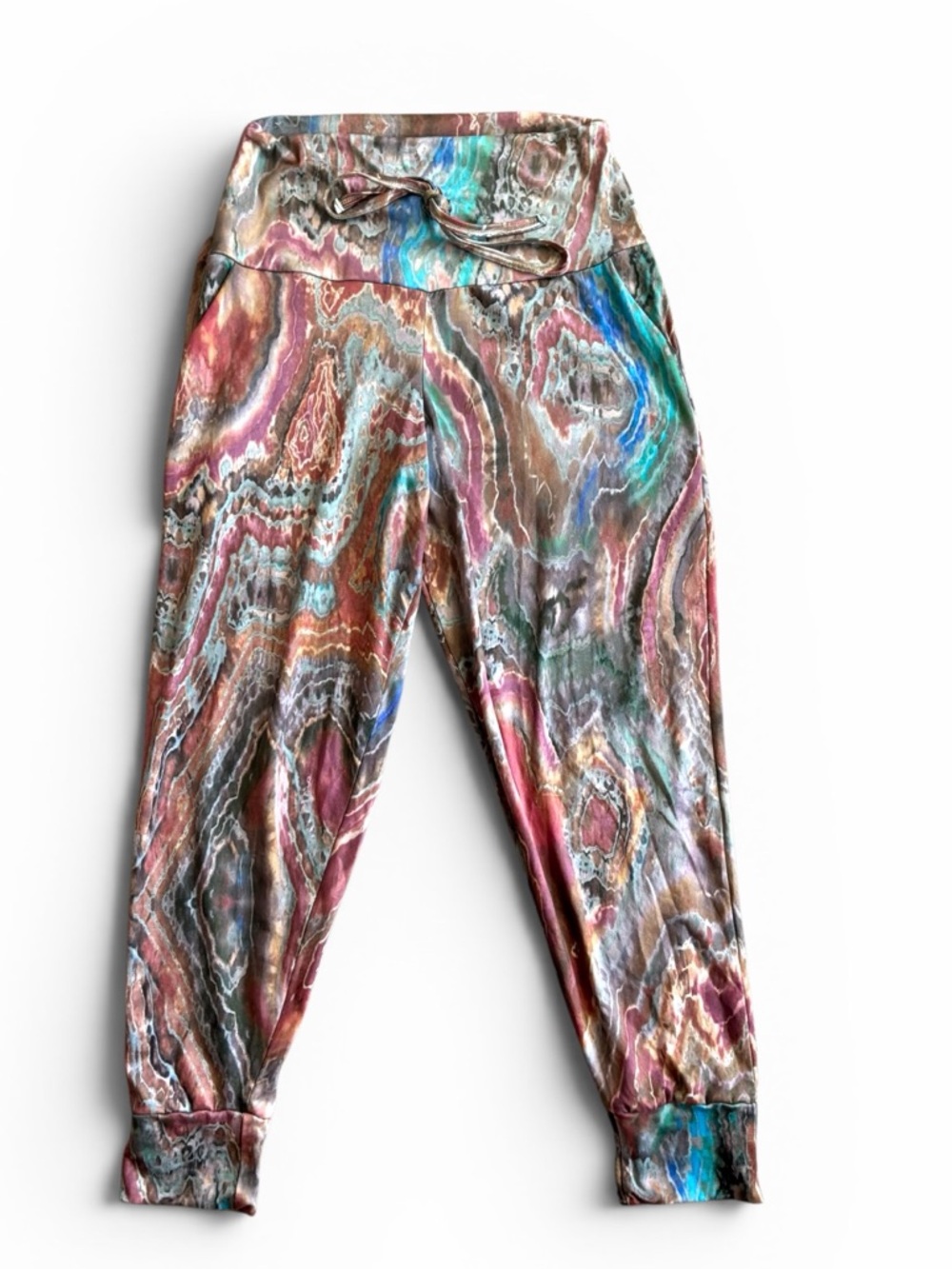 YOGANASTIX Multicolor Drawstring Jogger style leggings Sedona Geode Medium